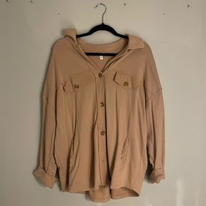 BP. Brown Button Up Sweater
